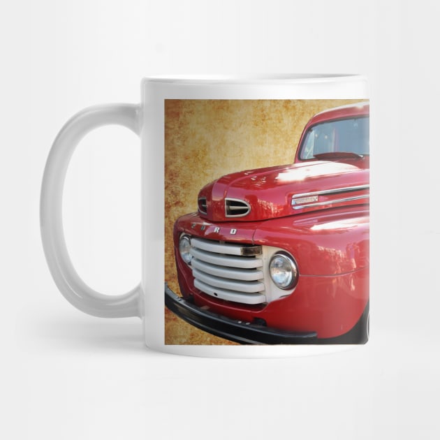 1949 Red Ford F1 Pickup Truck by JimDeFazioPhotography